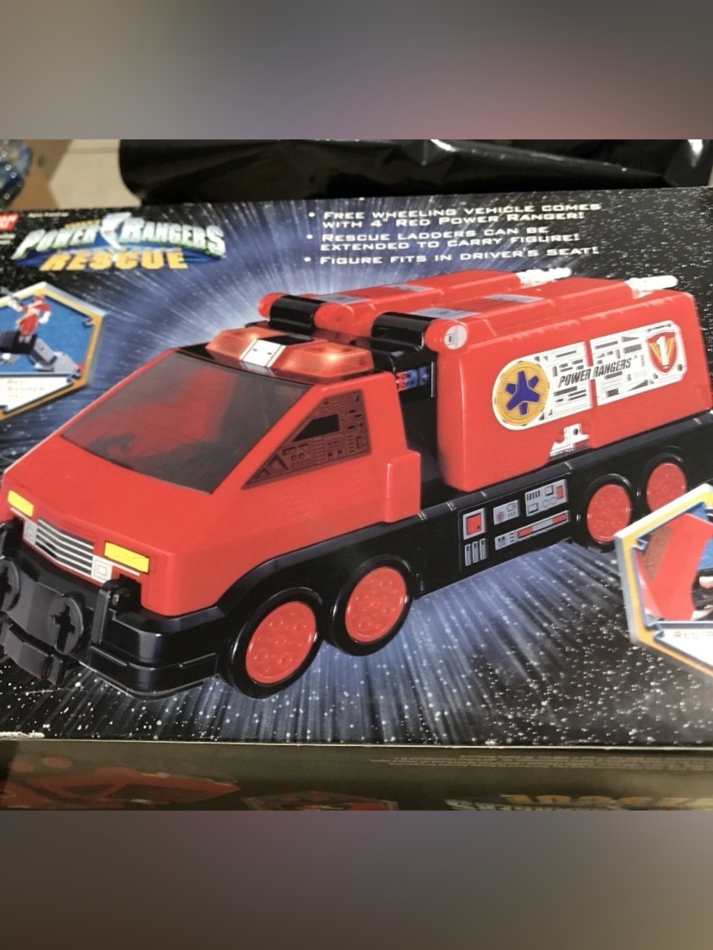MMPR Power Rangers Lightspeed Rescue Pyro Rescue One Vehicle 2000 Vintage MIB - Picture 3 of 6
